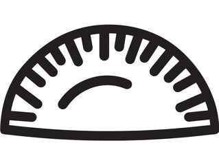 Traditional empanadas food icon in clean vector drawing