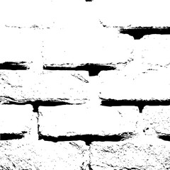 Minimalist close up view of a distressed brick wall with heavy contrast and black and white color scheme design texture vector