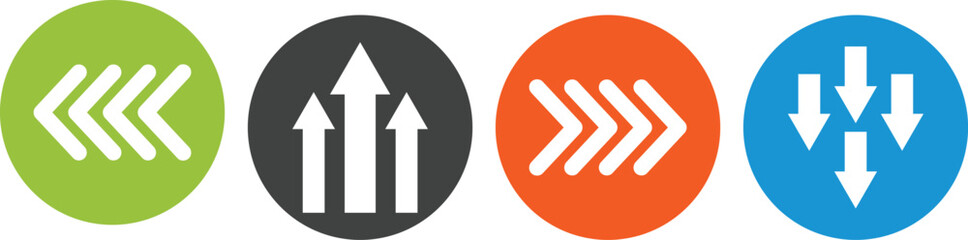 Obraz premium Modern collection of abstract and fluid graphic design elements showcasing dynamic shapes curves and flowing lines in a vibrant color palette suitable for digital and print applications