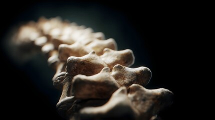 Detailed view of the vertebrae in the human spine