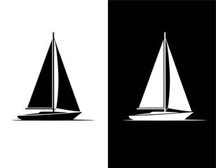 Minimal monocolor vector of a sailboat with a triangle sail