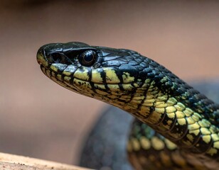 Fototapeta premium Close-up of a snake's head and neck