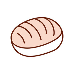 bread bun vector icon on white background