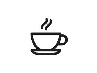 Minimal coffee flat white vector line design