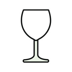wine glass isolated on white background