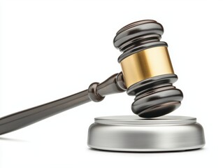 Gavel on Stand Symbolizing Justice, Law, and Legal Proceedings