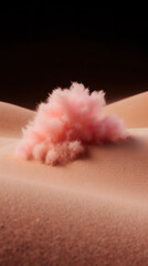 Fototapeta premium A fantastical desert landscape where the dunes resemble soft, fluffy cotton candy.