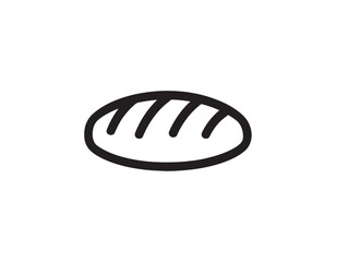 Tasty garlic toast icon in flat line vector
