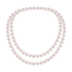 white pearl necklace
