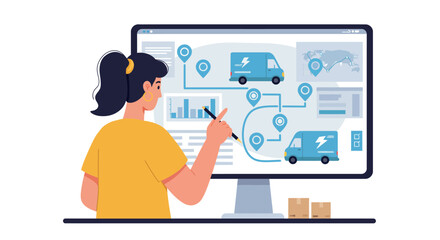 Efficient delivery management with digital tracking interface for logistics solutions