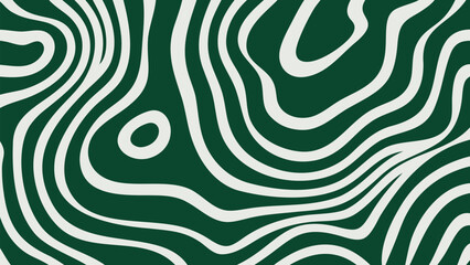 Obraz premium Abstract green background with white wavy lines forming a topographic like pattern across the entire area