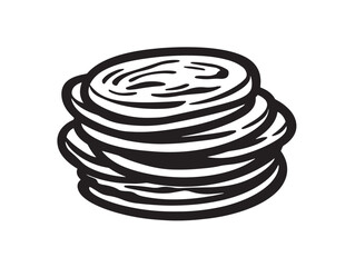 Crispy hash browns breakfast icon in vector drawing