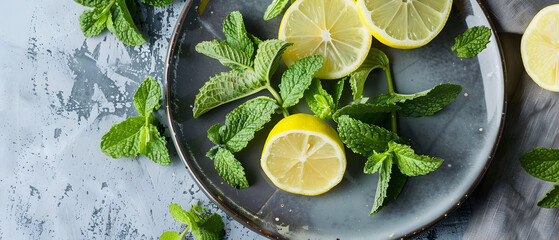 lemon and mint