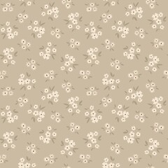 Gentle tiny country style floral seamless pattern, elegance little flowers, shabby chic pastel colors