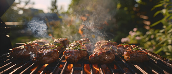 grilled meat on the barbecue