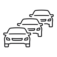 Vector linear icon of car park suitable for various automobile and other transport services.