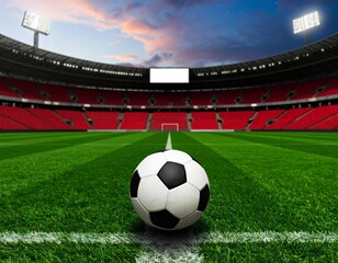 Obraz premium soccer ball on stadium