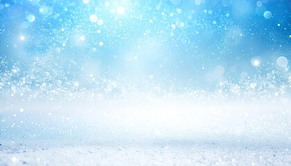 Fototapeta premium 雪の結晶がキラキラと輝く背景