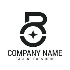 Creative Letter RO or BC Modern Minimalist Vector Logo Design Templates for Brand