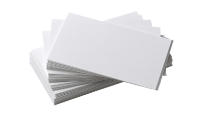 Stack of blank white business cards