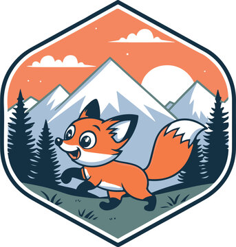 fox and a bird hking t-shirt 