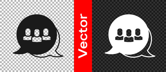 Black Project team base icon isolated on transparent background. Business analysis and planning, consulting, team work, project management. Developers. Vector