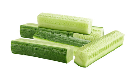 cucumber sticks on transparent background