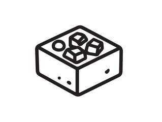 Spicy mapo tofu icon in modern minimalist vector