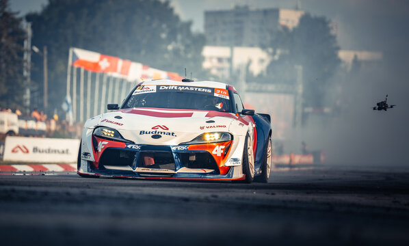 Latvia, Riga, 2025-07-26, Drift Master A racing car in action