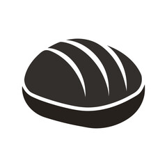 Bread bun vector illustration on white background