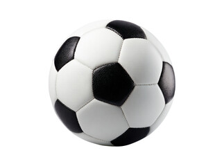 Fototapeta premium Classic black and white soccer ball isolated on black sport game, Isolated, Png Transparent Background