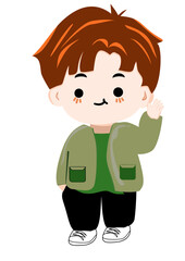 cartoon boy with a big smile