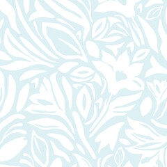 Exotic hand drawn flowers, seamless patterns with floral for fabric, textiles, clothing, wrapping paper, cover, banner, home decor, abstract backgrounds. Vector illustration.