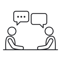 Two people in a meeting