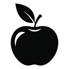 Black apple fruit icon