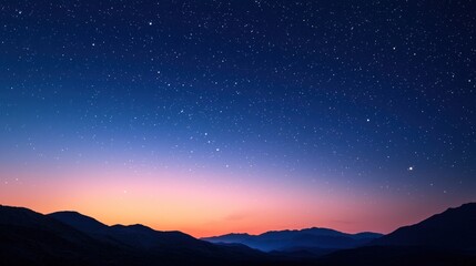 A timelapse-inspired scene showing the gradual transition of night into dawn with stars fading and sunlight breaking
