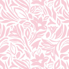 Exotic hand drawn flowers, seamless patterns with floral for fabric, textiles, clothing, wrapping paper, cover, banner, home decor, abstract backgrounds. Vector illustration.