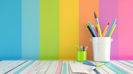 Vibrant Study Environment Backgrounds for Online Course Promotions, E-Learning Banners, and Educational Social Media Content