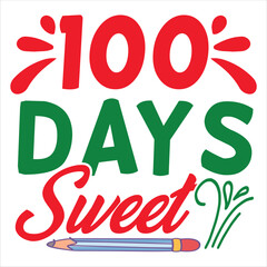 100 Days Sharper &ndash; Fun Pencil-Themed School Milestone T-Shirt Design for Students and Teachers