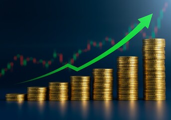 Stock market growth chart