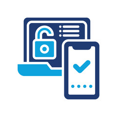 Two Factor Authentication glyph color icon
