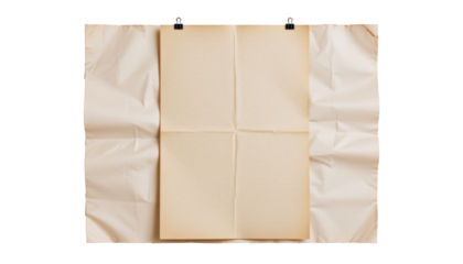 a scene with a large piece of white paper that has been crumpled into a ball in its center