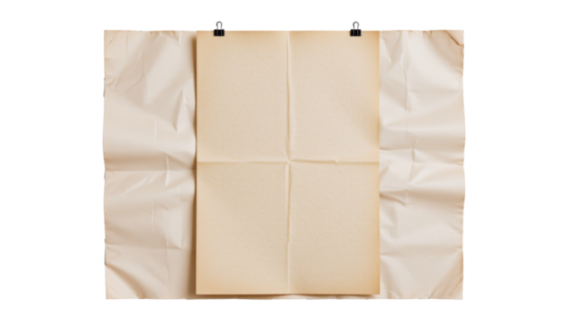 a scene with a large piece of white paper that has been crumpled into a ball in its center