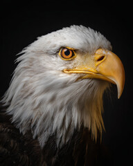 Obraz premium Eagle Eye Detail Intense Focus Studio Lighting