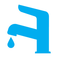 Faucet blue icon