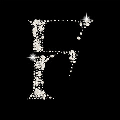 Capital Letters of English alphabet. luxury and elegant font glamour style
