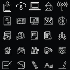 vision, flowchart, webpage, management, conference, employee ratings, maze,
business chart, marked chart, profit loss, active chat, receipts, valid user profile, invalid user profile, active call,