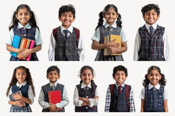 Indian student design element set