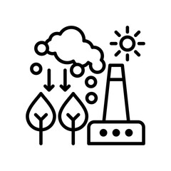 Gas Emission line icon