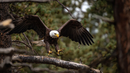 Naklejka premium Eagle Talons Extended About To Land